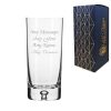 Engraved 340ml Handmade Bubble Base High Ball With Gift Box