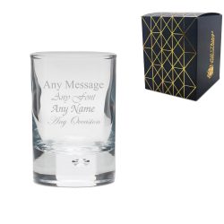 Engraved 30ml Tall Bubble Base Shot Glass