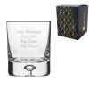 Engraved 250ml Hand Finished Bubble Base Whisky Tumbler With Gift Box