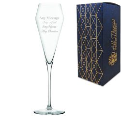 Engraved Edge Champagne Flute 7.5oz With Gift Box