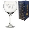 Engraved Gin Balloon with Gin and Tonic Design
