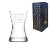 Engraved 140ml Contemporary Tea Glass With Gift Box
