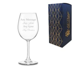 Engraved 490ml Nadia Wine Glass with Gift Box