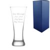 Engraved 380ml Sorgum Pint Beer Glass With Gift Box