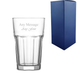 Engraved 300ml Aras Iced Tea Glass With Gift Box