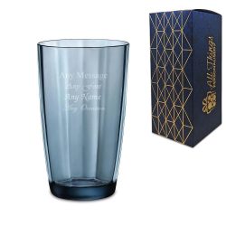 Engraved 470ml Blue Pulsar Hiball Glass With Gift Box