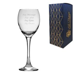 Engraved 245ml Classic White Wine Glass With Gift Box