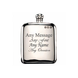 Engraved 4oz Pewter Hip Flask