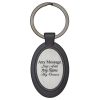 Engraved Oval Keyring with Black Border