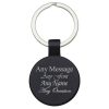 Engraved Round Black Keyring