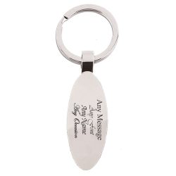Engraved Oval Bottle Opener Keyring