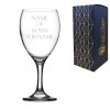 Engraved "Name of House Surname" Novelty Wine Glass With Gift Box