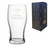 Engraved "Name of House Surname" Novelty Pint Glass With Gift Box