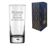 Engraved "Name may the Drink be with you" Novelty Hiball Tumbler With Gift Box