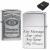 Engraved Polished Chrome Jack Daniels Zippo, Official Zippo lighter
