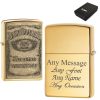 Engraved Brass Jack Daniels Zippo, Official Zippo lighter