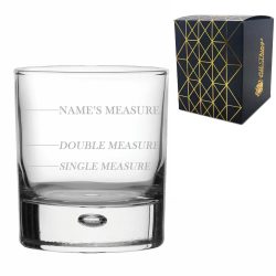 Engraved Name's Measurement Whisky Glass