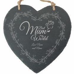 Personalised engraved Mothers Day, Best Mum, Memo Board - Floral Border