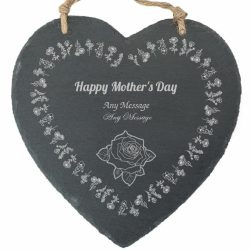 Personalised engraved Mothers Day, Rose Memo Board - Wildflower Border