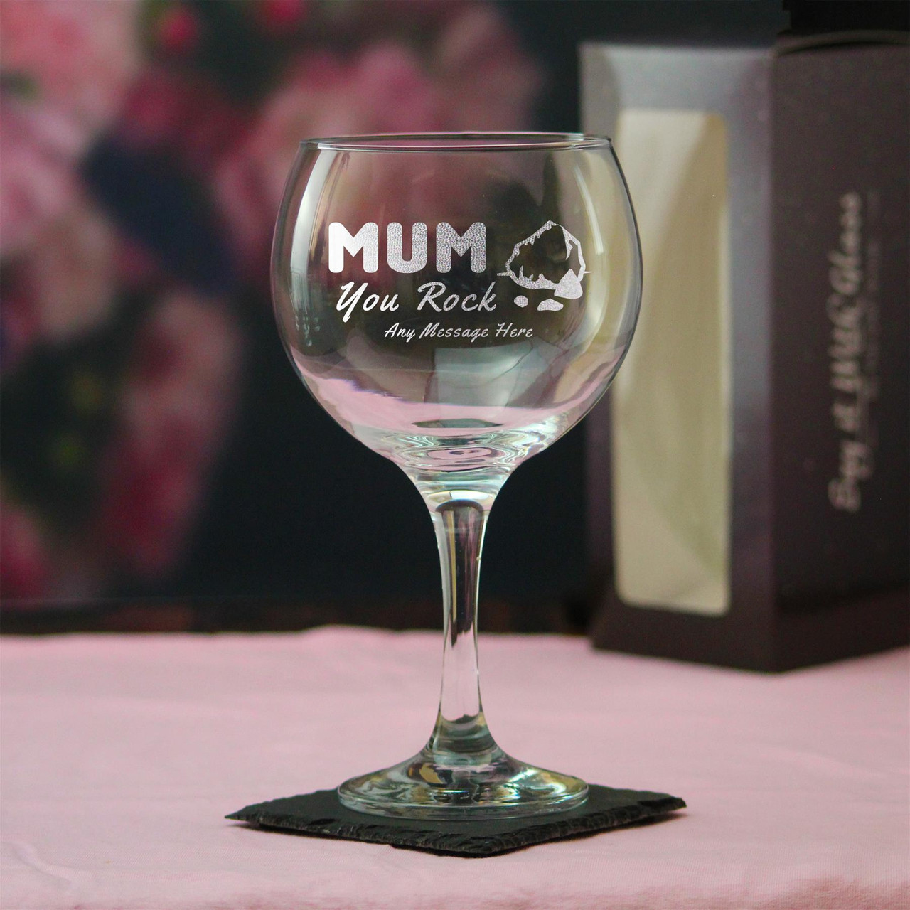 Engraved Any Message Here Wine Glass