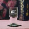 Engraved Pint Glass 20oz With  Thank You Mum Design Gift Boxed