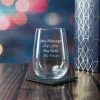 Engraved 590ml Corto Stemless Gin and Tonic Glass with Gift Box