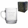 Engraved 260ml Glass Tea and Coffee Mug with Gift Box