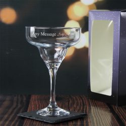 Engraved 295ml Margarita Cocktail Glass with Gift Box