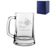 Personalised Engraved Tankard Beer Mug Stein, Bee Proud, LGBTQ Any Message Design