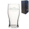 Engraved Anniversary Pint Glass, Gift Boxed