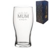 Engraved Mothers Day Pint Glass, Gift Boxed