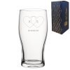Engraved Valentines Day Pint Glass, Gift Boxed