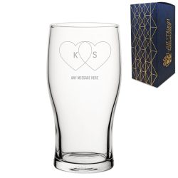 Engraved Valentines Day Pint Glass, Gift Boxed