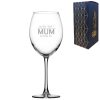 Engraved Mothers Day Enoteca Wine Glass, Gift Boxed