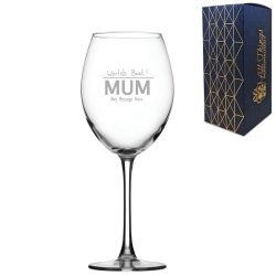 Engraved Mothers Day Enoteca Wine Glass, Gift Boxed