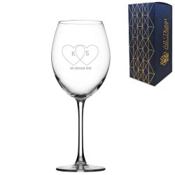 Engraved Valentines Day Enoteca Wine Glass, Gift Boxed