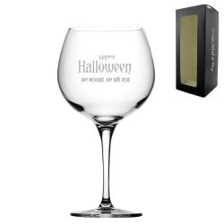Engraved Happy Halloween Gin Balloon, Gift Boxed