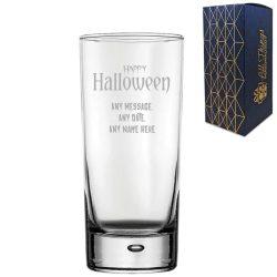 Engraved Happy Halloween Bubble Hiball, Gift Boxed