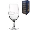 Engraved Wedding Draft Stemmed Beer Glass, Gift Boxed