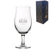 Engraved Mothers Day Draft Stemmed Beer Glass, Gift Boxed