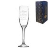 Engraved Wedding champagne flute, Gift Boxed