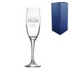 Engraved Mothers Day champagne flute, Gift Boxed