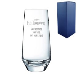 Engraved Happy Halloween Lima Hiball, Gift Boxed