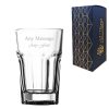 Engraved American Style Beverage 10oz/295ml, Casablanca Glass, Any Message