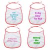 Personalised Printed Red Baby Bib