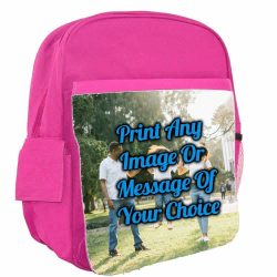 Personalised Printed Pink Kids Backpack