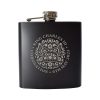 Engraved Commemorative Coronation of the King Black Hip Flask