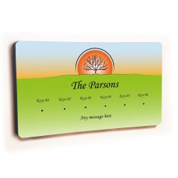 Personalised Novelty 6 hook key holder - Sunset