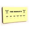 Personalised Novelty Yellow 6 hook key holder - Cross keys
