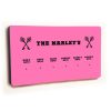Personalised Novelty Fuscia 6 hook key holder - Cross keys